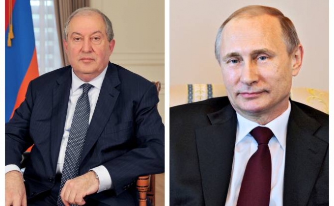 Армен Саркисян поздравил Путина с вступлением в должность президента РФ

