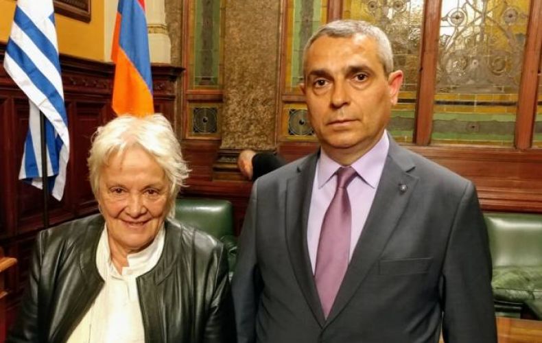 Artsakh Foreign Minister Masis Mayilian Met with Uruguay Vice President Lucia Topolansky