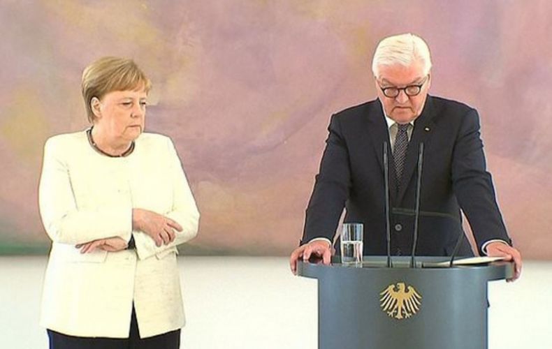 Chancellor Merkel seen shaking again in Berlin