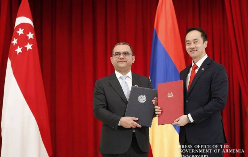 
Армения и Сингапур подписали Соглашение об исключении двойного налогообложения доходов