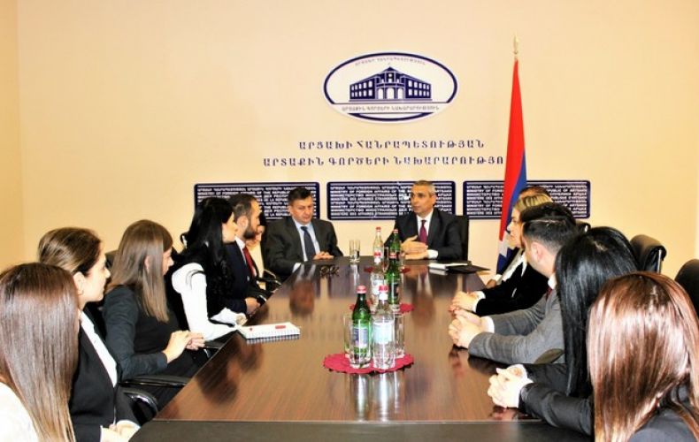 Foreign Minister of Artsakh receives junior diplomats of Foreign Ministry of Armenia