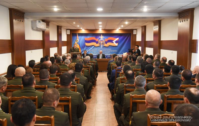 Bako Sahakyan partook at a solemn event dedicated to the professional holiday of National Security Serviceman