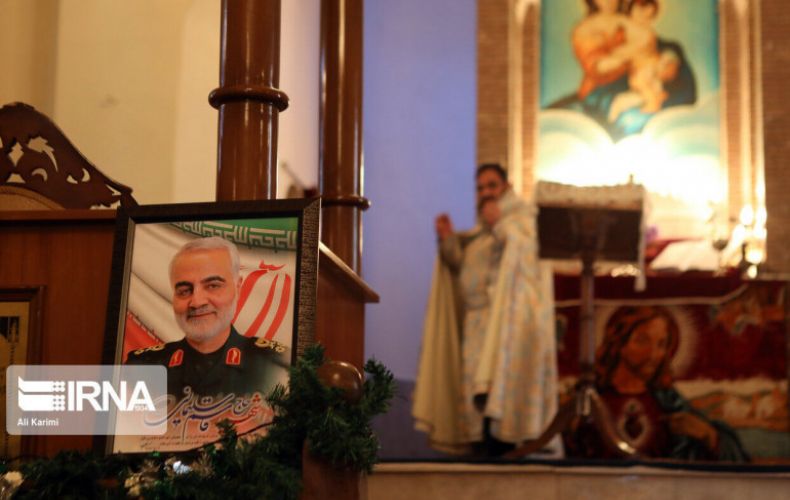 Իրանի Սուրբ Մեսրոպ հայկական եկեղեցում տեղի է ունեցել գեներալ Սոլեյմանիի հիշատակի ոգեկոչման արարողությունը