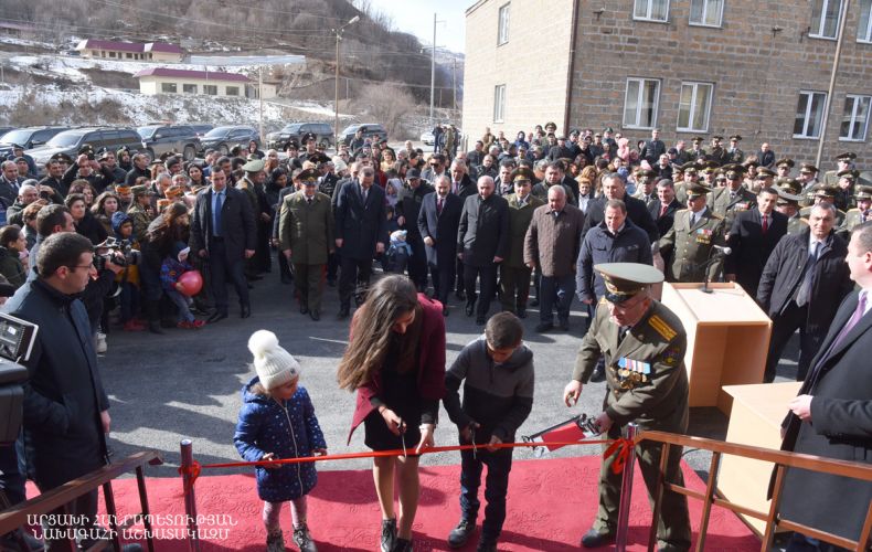 Bako Sahakyan and Nikol Pashinyan visit one of Artsakh Defense Army military units