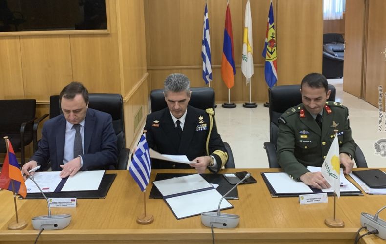 Ստորագրվել են պաշտպանության ոլորտում հայ-հունական և ՀՀ-Հունաստան-Կիպրոս համագործակցության ծրագրեր

