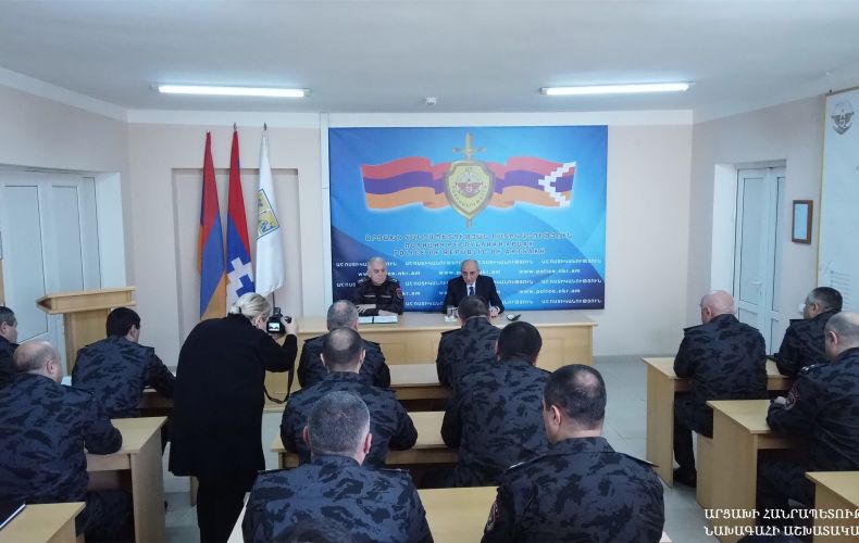Bako Sahakyan  holds consultation with police to discuss fight against coronavirus