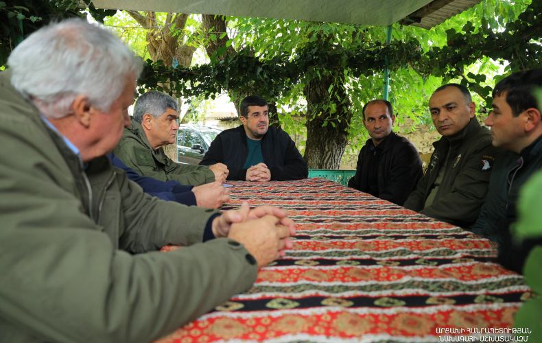 Президент Араик Арутюнян посетил общину Тагавард Мартунинского района