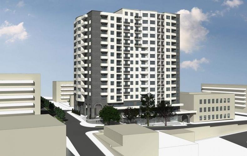 Construction of an apartment building on Stepanakert's Mamikonyan Street continues
