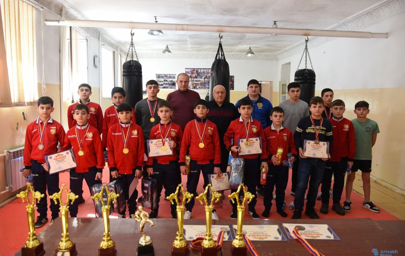 Awarding ceremony of Artsakh athletes who won prizes at RA Kickboxing Championship held in Stepanakert