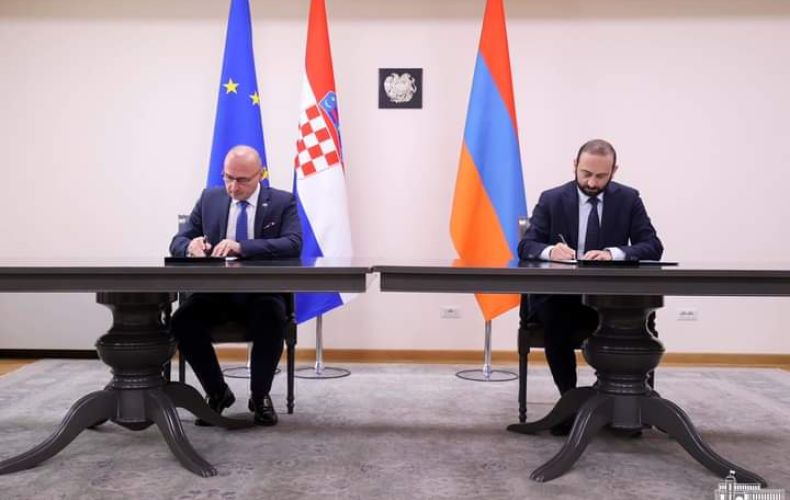 Главы МИД Армении и Хорватии подписали Меморандум о взаимопонимании