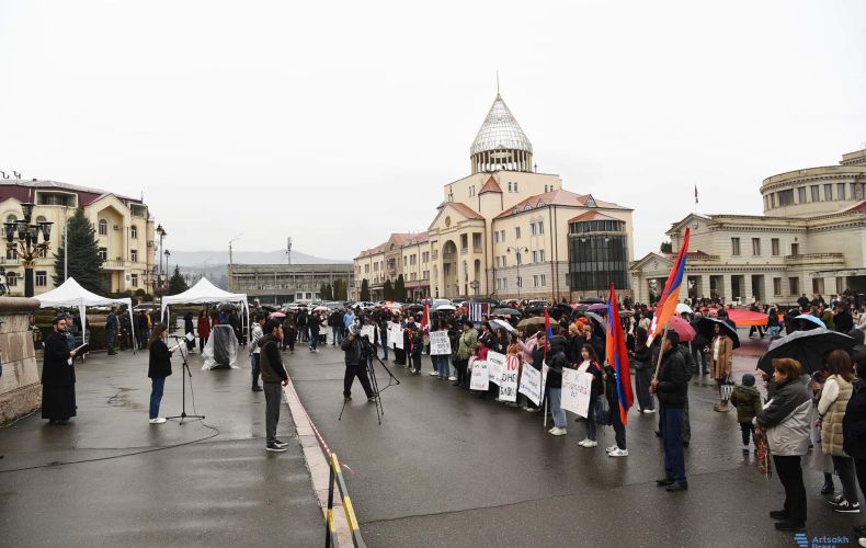 ''Artsakh Blockade. 100 Days''. Rally held in Stepanakert
