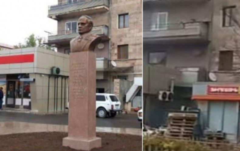 Азербайджанцы в Арцахе сняли памятник советскому адмиралу армянского происхождения Исакову