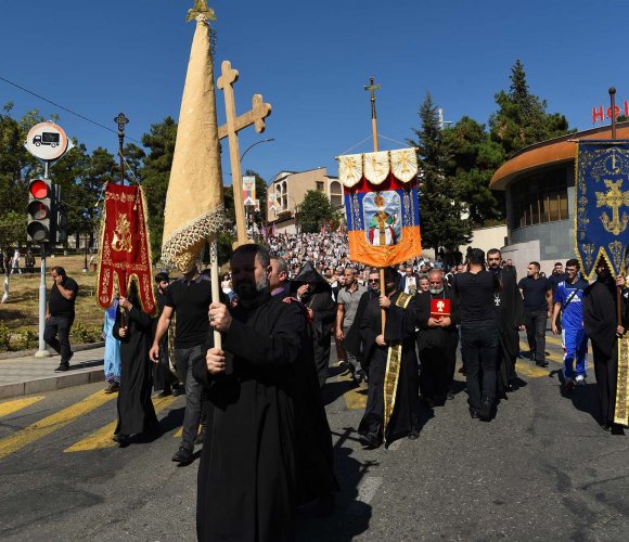 A cross procession in memory of the martyred heroes of the Third Artsakh 
War held in Stepanakert
